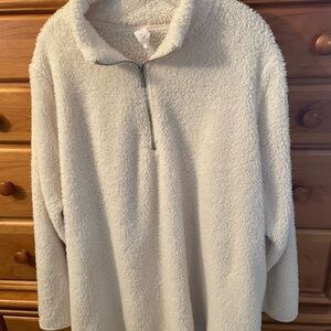 Livi Cozy Sherpa Off White Pullover Plus size 26/28W